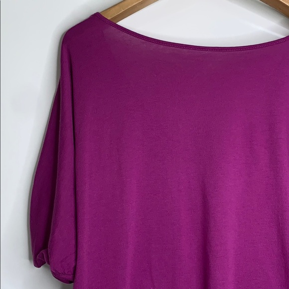 NWOT 14th & UNION • Pleated Sleeve Deep Purple Top - Picture 6 of 7